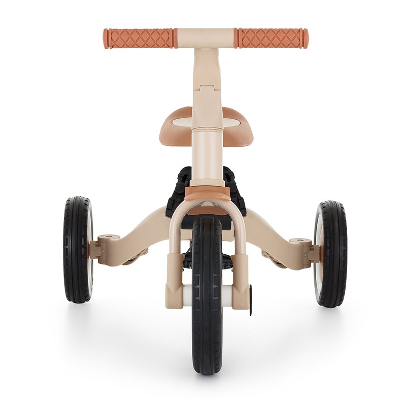 Tricicleta, Petite&Mars, Turbo, 5 in 1, Multifunctionala, Vehicul de impins, Bicicleta cu/fara pedale, Cu maner de ghidaj, Detasabil, Roti din cauciuc, Pana la 25 kg, 1.5-5 ani, Bej - gogobaby.ro