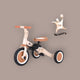 Tricicleta, Petite&Mars, Turbo, 5 in 1, Multifunctionala, Vehicul de impins, Bicicleta cu/fara pedale, Cu maner de ghidaj, Detasabil, Roti din cauciuc, Pana la 25 kg, 1.5-5 ani, Bej