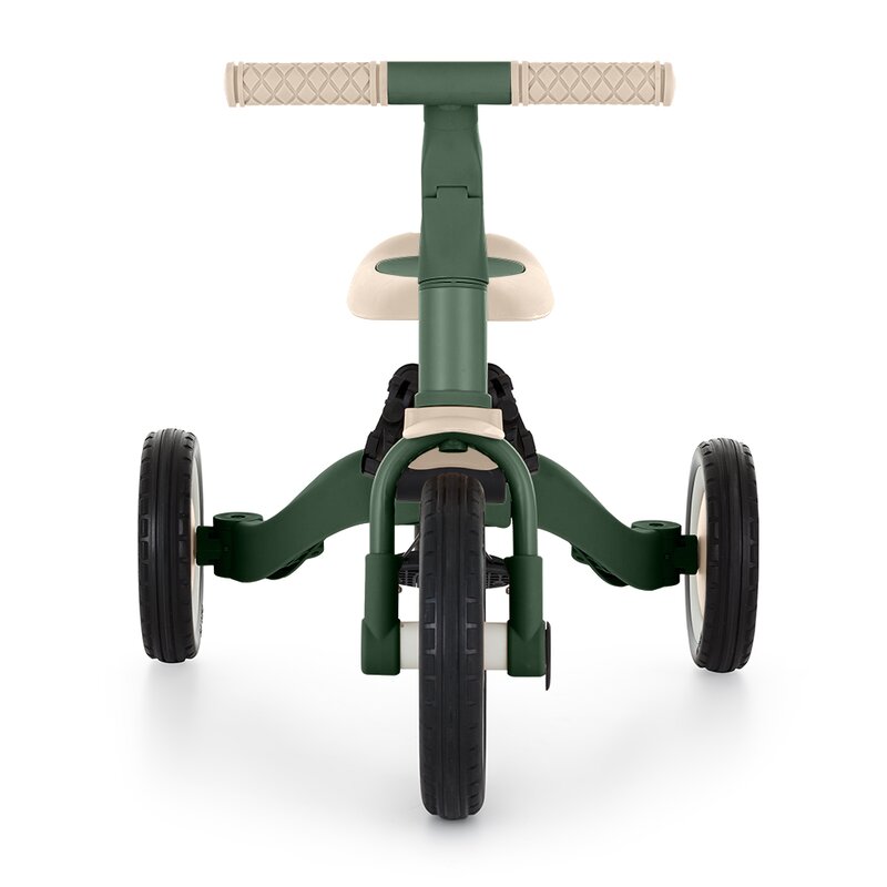 Tricicleta, Petite&Mars, Turbo, 5 in 1, Multifunctionala, Vehicul de impins, Bicicleta cu/fara pedale, Cu maner de ghidaj, Detasabil, Roti din cauciuc, Pana la 25 kg, 1.5-5 ani, Verde - gogobaby.ro