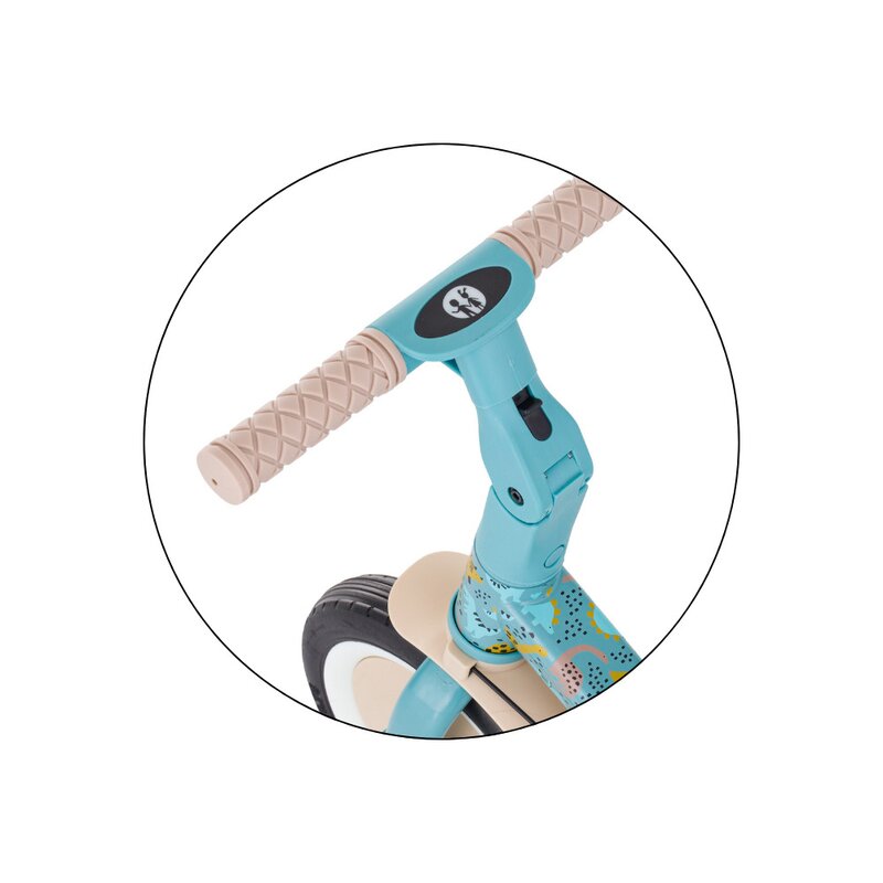 Tricicleta, Petite&Mars, Turbo, Editie limitata, 5 in 1, Multifunctionala, Vehicul de impins, Bicicleta cu/fara pedale, Cu maner de ghidaj, Detasabil, Roti din cauciuc, Pana la 25 kg, 1.5-5 ani, Dino Park