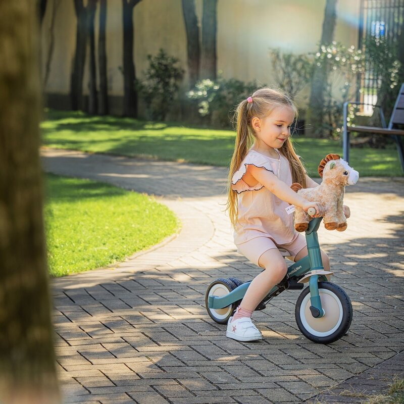 Tricicleta, Petite&Mars, Turbo, Editie limitata, 5 in 1, Multifunctionala, Vehicul de impins, Bicicleta cu/fara pedale, Cu maner de ghidaj, Detasabil, Roti din cauciuc, Pana la 25 kg, 1.5-5 ani, Dino Park