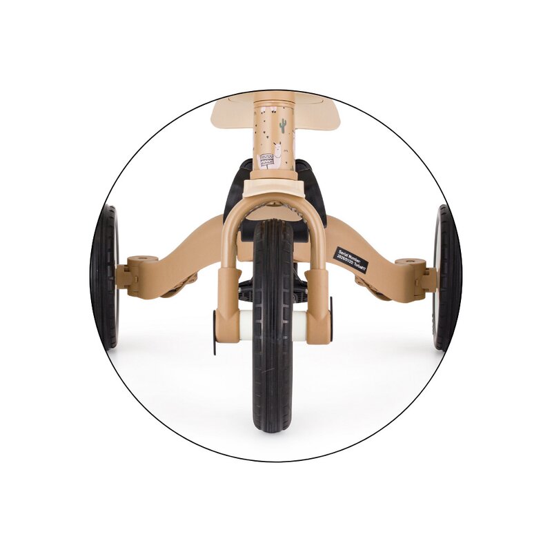 Tricicleta, Petite&Mars, Turbo, Editie limitata, 5 in 1, Multifunctionala, Vehicul de impins, Bicicleta cu/fara pedale, Cu maner de ghidaj, Detasabil, Roti din cauciuc, Pana la 25 kg, 1.5-5 ani, Llama Vibes