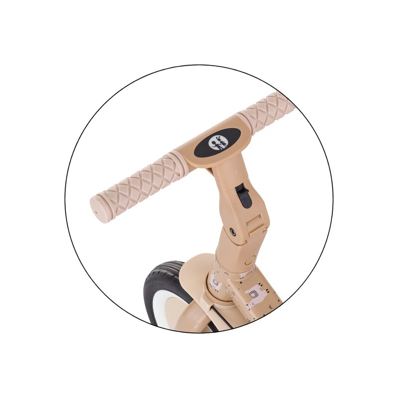 Tricicleta, Petite&Mars, Turbo, Editie limitata, 5 in 1, Multifunctionala, Vehicul de impins, Bicicleta cu/fara pedale, Cu maner de ghidaj, Detasabil, Roti din cauciuc, Pana la 25 kg, 1.5-5 ani, Llama Vibes