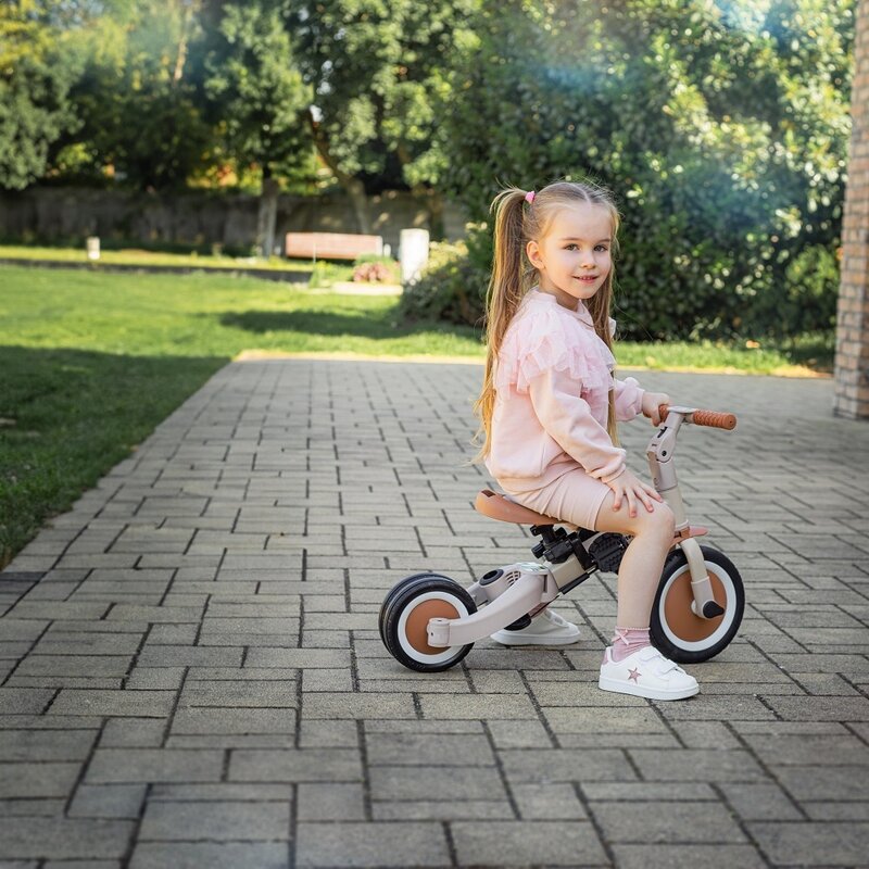 Tricicleta, Petite&Mars, Turbo, Editie limitata, 5 in 1, Multifunctionala, Vehicul de impins, Bicicleta cu/fara pedale, Cu maner de ghidaj, Detasabil, Roti din cauciuc, Pana la 25 kg, 1.5-5 ani, Llama Vibes