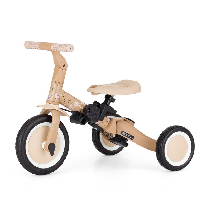 Tricicleta, Petite&Mars, Turbo, Editie limitata, 5 in 1, Multifunctionala, Vehicul de impins, Bicicleta cu/fara pedale, Cu maner de ghidaj, Detasabil, Roti din cauciuc, Pana la 25 kg, 1.5-5 ani, Llama Vibes