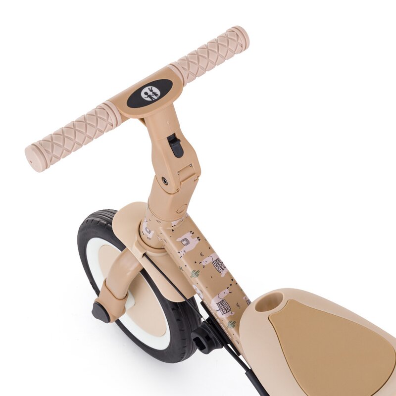 Tricicleta, Petite&Mars, Turbo, Editie limitata, 5 in 1, Multifunctionala, Vehicul de impins, Bicicleta cu/fara pedale, Cu maner de ghidaj, Detasabil, Roti din cauciuc, Pana la 25 kg, 1.5-5 ani, Llama Vibes