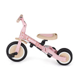 Tricicleta, Petite&Mars, Turbo, Editie limitata, 5 in 1, Multifunctionala, Vehicul de impins, Bicicleta cu/fara pedale, Cu maner de ghidaj, Detasabil, Roti din cauciuc, Pana la 25 kg, 1.5-5 ani, Rosy Wilderness