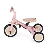 Tricicleta, Petite&Mars, Turbo, Editie limitata, 5 in 1, Multifunctionala, Vehicul de impins, Bicicleta cu/fara pedale, Cu maner de ghidaj, Detasabil, Roti din cauciuc, Pana la 25 kg, 1.5-5 ani, Rosy Wilderness