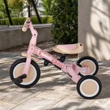 Tricicleta, Petite&Mars, Turbo, Editie limitata, 5 in 1, Multifunctionala, Vehicul de impins, Bicicleta cu/fara pedale, Cu maner de ghidaj, Detasabil, Roti din cauciuc, Pana la 25 kg, 1.5-5 ani, Rosy Wilderness