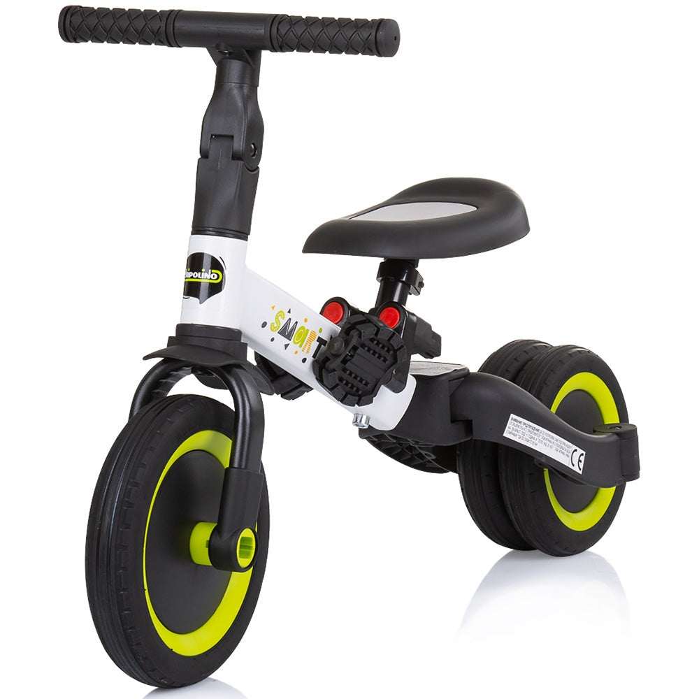Tricicleta si bicicleta Chipolino Smarty 2 in 1 lime - gogobaby.ro