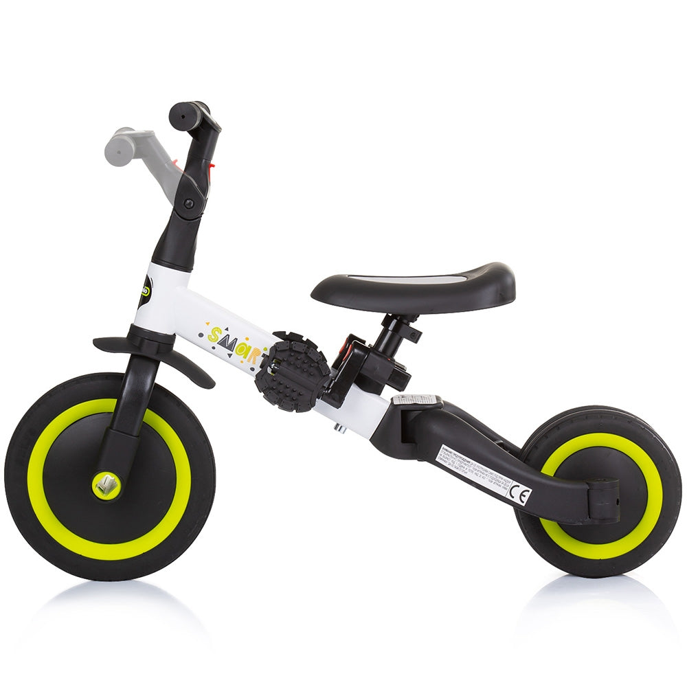 Tricicleta si bicicleta Chipolino Smarty 2 in 1 lime - gogobaby.ro