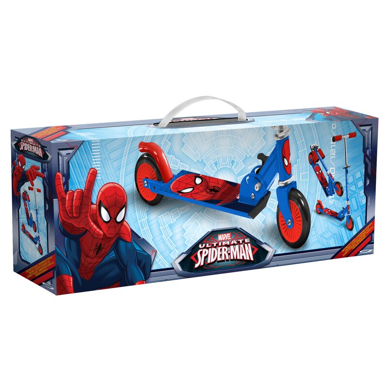 Trotineta copii, Stamp, Marvel, Pliabila, Reglabila pe inaltime, Platforma antiderapanta, Din aluminiu, 3 ani+, Spiderman - gogobaby.ro