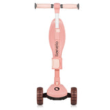 Trotineta, Lionelo, Franky, Multifunctionala, Pliabila, Pana la 50 kg, Bicicleta cu 3 roti si trotineta de echilibru, Ghidon reglabil, Sezut detasabil, Roti cu LED, Conform cu EN71, EN62115, 12 luni+, Roz