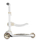 Trotineta, Lionelo, Franky, Multifunctionala, Pliabila, Pana la 50 kg, Bicicleta cu 3 roti si trotineta de echilibru, Ghidon reglabil, Sezut detasabil, Roti cu LED, Conform cu EN71, EN62115, 12 luni+, Bej