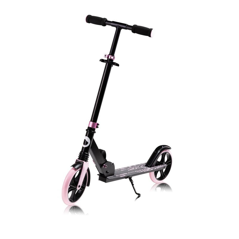 Trotineta, Lionelo, Luca, Pentru copii sau adulti, Ultrapliabila, Pana la 100 Kg, Conform cu standardul european de securitate EN14619, Roz