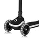 Trotineta pentru copii, Lionelo, Mey, Ultrapliabila, Cu lumini si cosulet, Maner ajustabil pe inaltime, 3 ani+, Pana la 50 Kg, Ultra usor, 2.8 kg, Conform cu standardul EN71-1/2/3, Certificata Intertek, Negru