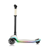 Trotineta pentru copii, Lionelo, Mey, Ultrapliabila, Cu lumini si cosulet, Maner ajustabil pe inaltime, 3 ani+, Pana la 50 Kg, Ultra usor, 2.8 kg, Conform cu standardul EN71-1/2/3, Certificata Intertek, Bej