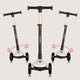 Trotineta pentru copii, Lionelo, Mey, Ultrapliabila, Cu lumini si cosulet, Maner ajustabil pe inaltime, 3 ani+, Pana la 50 Kg, Ultra usor, 2.8 kg, Conform cu standardul EN71-1/2/3, Certificata Intertek, Bej