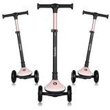 Trotineta pentru copii, Lionelo, Mey, Ultrapliabila, Cu lumini si cosulet, Maner ajustabil pe inaltime, 3 ani+, Pana la 50 Kg, Ultra usor, 2.8 kg, Conform cu standardul EN71-1/2/3, Certificata Intertek, Roz