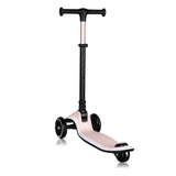 Trotineta pentru copii, Lionelo, Mey, Ultrapliabila, Cu lumini si cosulet, Maner ajustabil pe inaltime, 3 ani+, Pana la 50 Kg, Ultra usor, 2.8 kg, Conform cu standardul EN71-1/2/3, Certificata Intertek, Roz