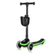 Trotineta pentru copii, Lionelo, Mey, Ultrapliabila, Cu lumini si cosulet, Maner ajustabil pe inaltime, 3 ani+, Pana la 50 Kg, Ultra usor, 2.8 kg, Conform cu standardul EN71-1/2/3, Certificata Intertek, Negru