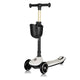 Trotineta pentru copii, Lionelo, Mey, Ultrapliabila, Cu lumini si cosulet, Maner ajustabil pe inaltime, 3 ani+, Pana la 50 Kg, Ultra usor, 2.8 kg, Conform cu standardul EN71-1/2/3, Certificata Intertek, Bej