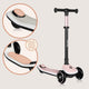 Trotineta pentru copii, Lionelo, Mey, Ultrapliabila, Cu lumini si cosulet, Maner ajustabil pe inaltime, 3 ani+, Pana la 50 Kg, Ultra usor, 2.8 kg, Conform cu standardul EN71-1/2/3, Certificata Intertek, Roz