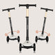 Trotineta pentru copii, Lionelo, Mey, Ultrapliabila, Cu lumini si cosulet, Maner ajustabil pe inaltime, 3 ani+, Pana la 50 Kg, Ultra usor, 2.8 kg, Conform cu standardul EN71-1/2/3, Certificata Intertek, Bej