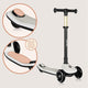 Trotineta pentru copii, Lionelo, Mey, Ultrapliabila, Cu lumini si cosulet, Maner ajustabil pe inaltime, 3 ani+, Pana la 50 Kg, Ultra usor, 2.8 kg, Conform cu standardul EN71-1/2/3, Certificata Intertek, Bej