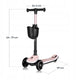 Trotineta pentru copii, Lionelo, Mey, Ultrapliabila, Cu lumini si cosulet, Maner ajustabil pe inaltime, 3 ani+, Pana la 50 Kg, Ultra usor, 2.8 kg, Conform cu standardul EN71-1/2/3, Certificata Intertek, Roz