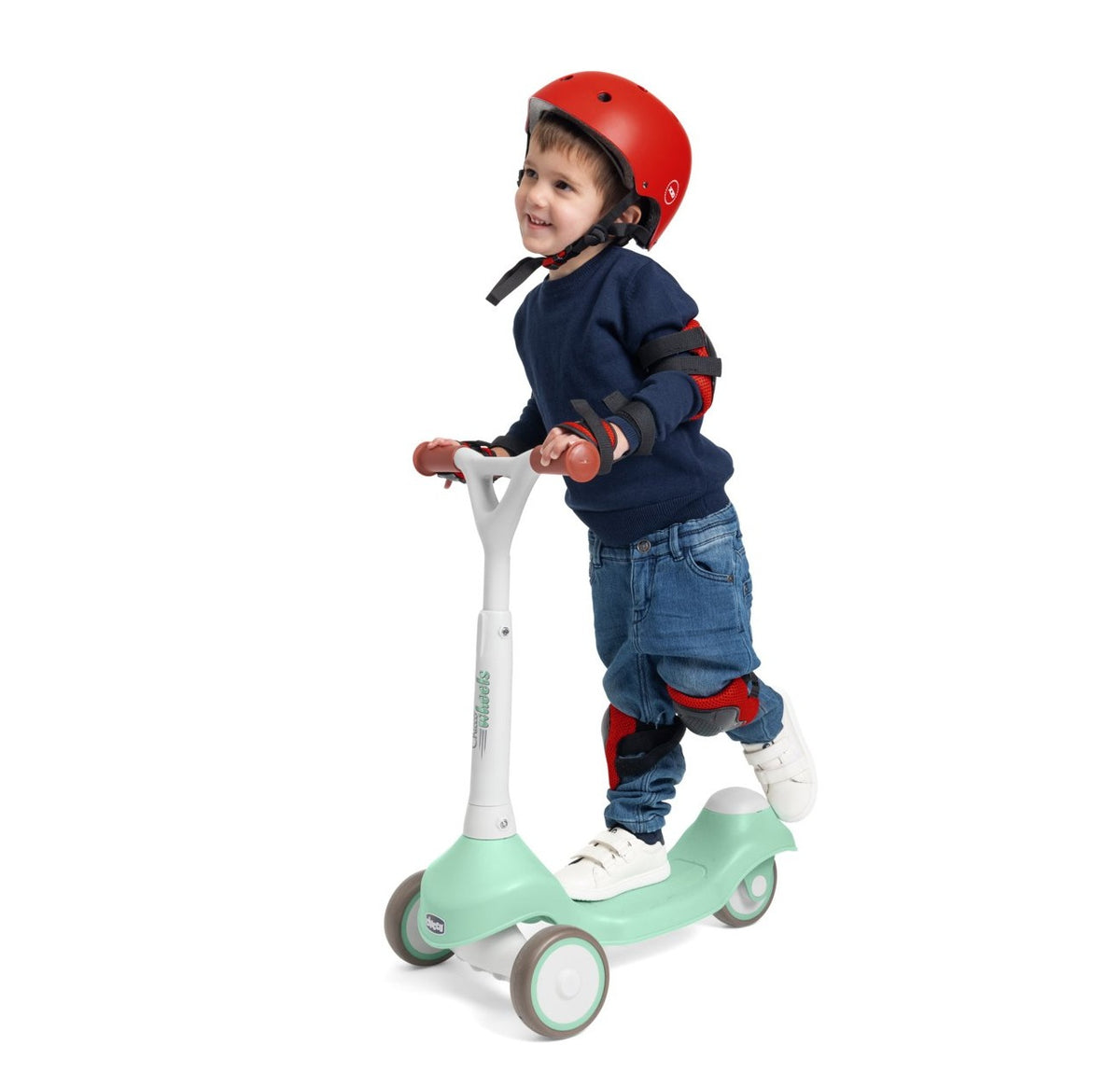Tricicleta transformabila in trotineta Chicco Ride On 2 in 1, Verde menta, 1-4 ani - gogobaby.ro