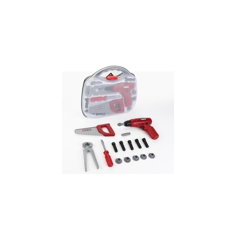Trusa de scule copii, Tegole, Pentru atelier, In cutie, Cu fierastrau, 3 ani+, Multicolor