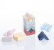 Jucarie din lemn, Cubika, Set constructii Turn 12 piese - Pastel