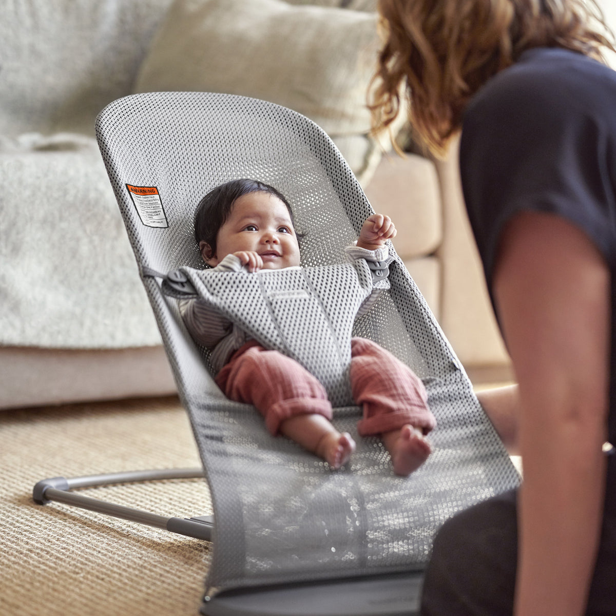 Baby Bjorn - Balansoar Bliss Grey, Mesh - gogobaby.ro