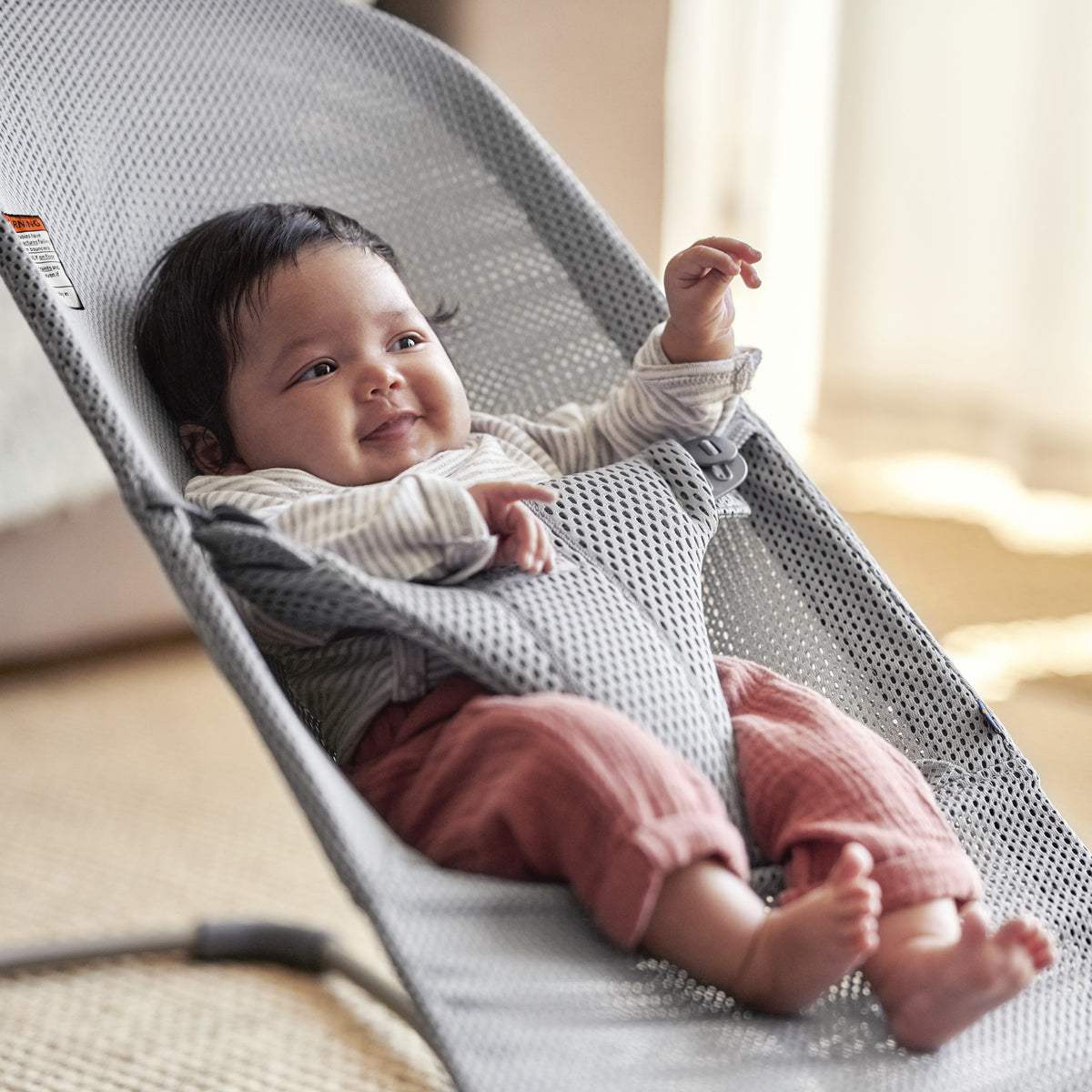 Baby Bjorn - Balansoar Bliss Grey, Mesh - gogobaby.ro