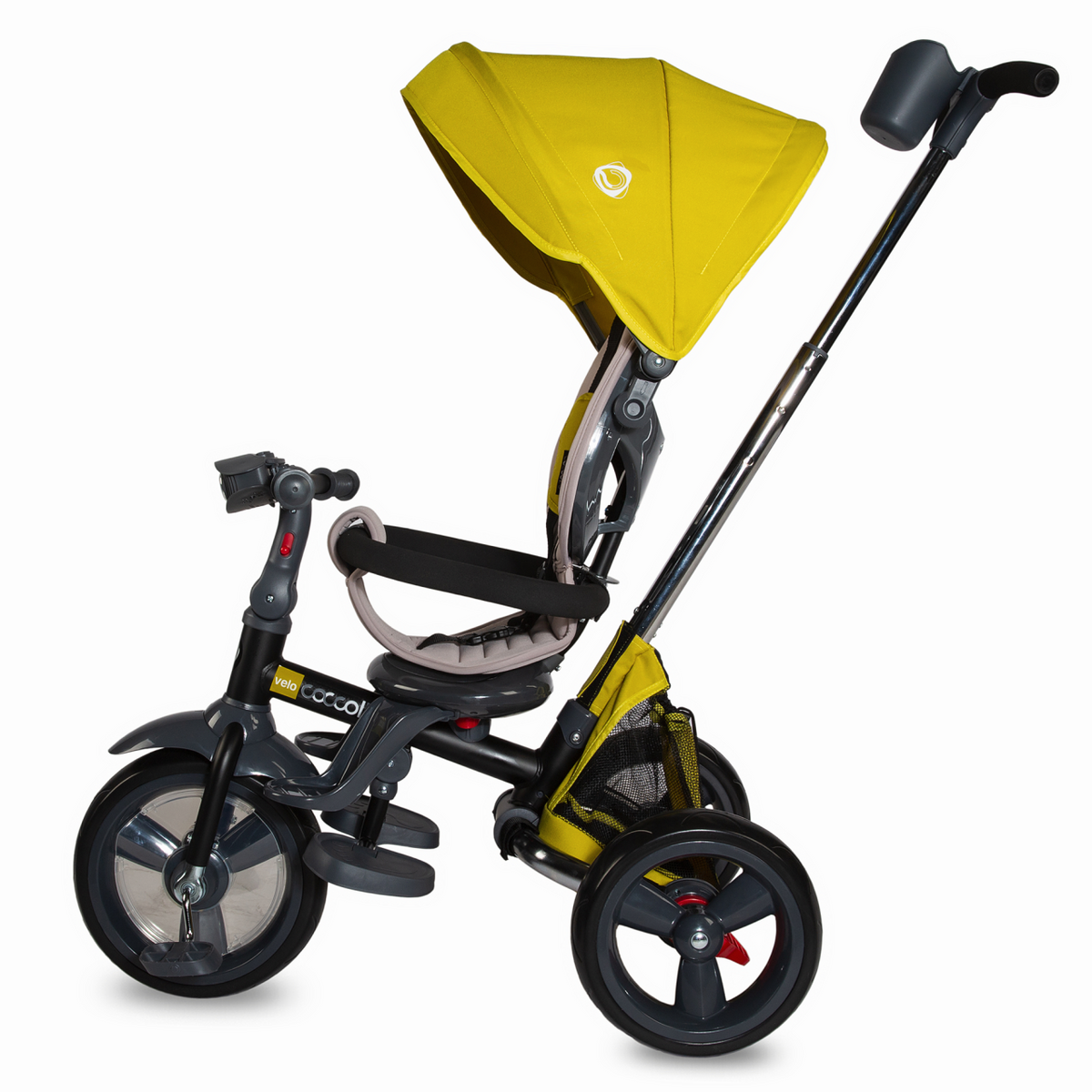 Tricicleta multifunctionala 4in1 cu sezut reversibil Coccolle Velo Mustar - gogobaby.ro