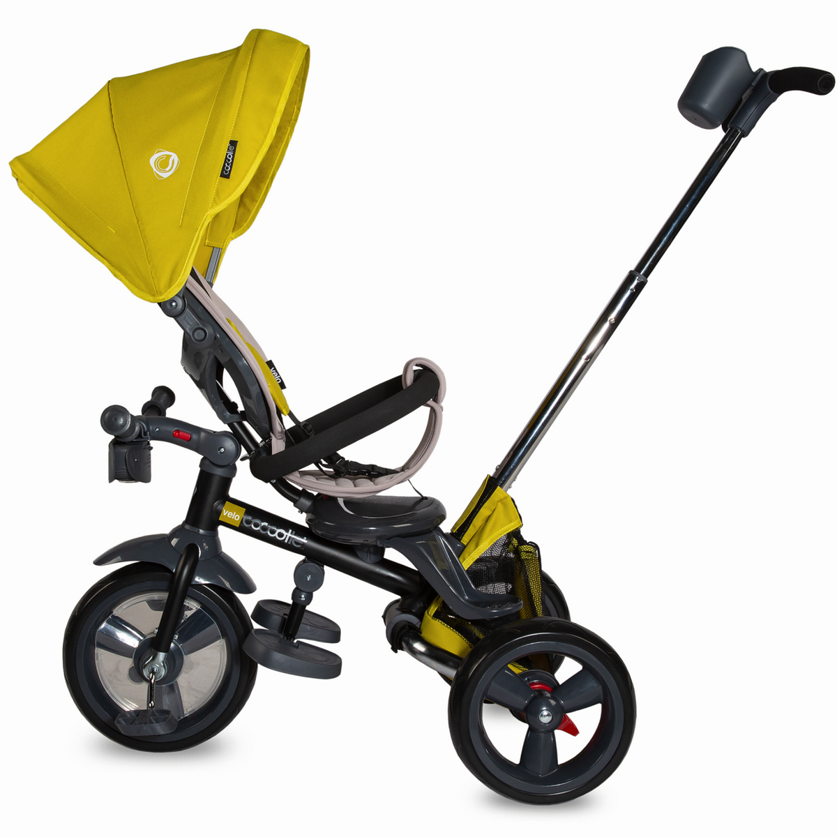 Tricicleta multifunctionala 4in1 cu sezut reversibil Coccolle Velo Mustar - gogobaby.ro