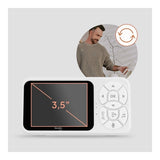 Video monitor, Lionelo, Babyline 3.4, Ecran LCD de 3.5 inch, Raza de actiune pana la 300 m, Conectare 4 camere, Autonomie 8 h, Lampa RGB incorporata, Cantece de leagan, Zoom 4X, Mod nocturn, Alb