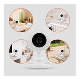 Video monitor, Lionelo, Babyline 3.4, Ecran LCD de 3.5 inch, Raza de actiune pana la 300 m, Conectare 4 camere, Autonomie 8 h, Lampa RGB incorporata, Cantece de leagan, Zoom 4X, Mod nocturn, Alb