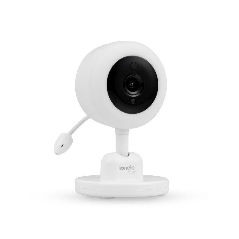 Video monitor, Lionelo, Babyline 3.4, Ecran LCD de 3.5 inch, Raza de actiune pana la 300 m, Conectare 4 camere, Autonomie 8 h, Lampa RGB incorporata, Cantece de leagan, Zoom 4X, Mod nocturn, Alb