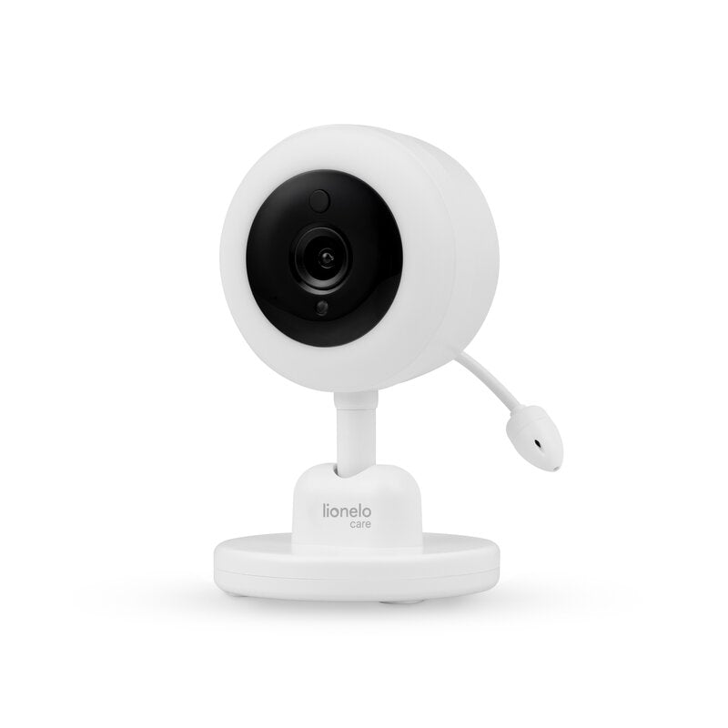 Video monitor, Lionelo, Babyline 3.4, Ecran LCD de 3.5 inch, Raza de actiune pana la 300 m, Conectare 4 camere, Autonomie 8 h, Lampa RGB incorporata, Cantece de leagan, Zoom 4X, Mod nocturn, Alb