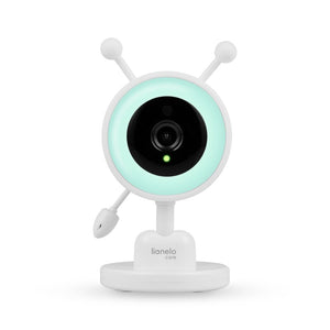 Video monitor, Lionelo, Babyline 3.4, Ecran LCD de 3.5 inch, Raza de actiune pana la 300 m, Conectare 4 camere, Autonomie 8 h, Lampa RGB incorporata, Cantece de leagan, Zoom 4X, Mod nocturn, Alb