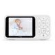 Video monitor, Lionelo, Babyline 3.4, Ecran LCD de 3.5 inch, Raza de actiune pana la 300 m, Conectare 4 camere, Autonomie 8 h, Lampa RGB incorporata, Cantece de leagan, Zoom 4X, Mod nocturn, Alb