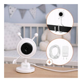 Video monitor, Lionelo, Babyline 3.4, Ecran LCD de 3.5 inch, Raza de actiune pana la 300 m, Conectare 4 camere, Autonomie 8 h, Lampa RGB incorporata, Cantece de leagan, Zoom 4X, Mod nocturn, Alb