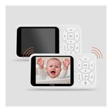 Video monitor, Lionelo, Babyline 3.4, Ecran LCD de 3.5 inch, Raza de actiune pana la 300 m, Conectare 4 camere, Autonomie 8 h, Lampa RGB incorporata, Cantece de leagan, Zoom 4X, Mod nocturn, Alb