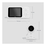 Video monitor, Lionelo, Babyline 3.4, Ecran LCD de 3.5 inch, Raza de actiune pana la 300 m, Conectare 4 camere, Autonomie 8 h, Lampa RGB incorporata, Cantece de leagan, Zoom 4X, Mod nocturn, Alb