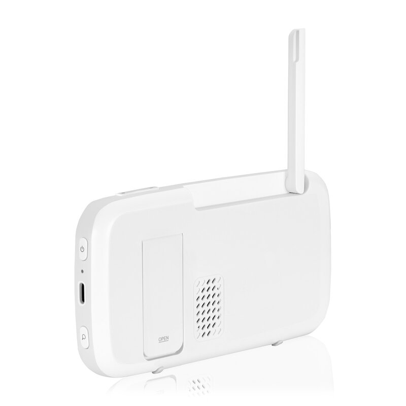 Video monitor, Lionelo, Babyline 9.1, Conexiune prin aplicatia Lionelo Smart, Pana la 8h de functionare, Comunicare bidirectionala, Cu senzor de miscare si sunete, Alb