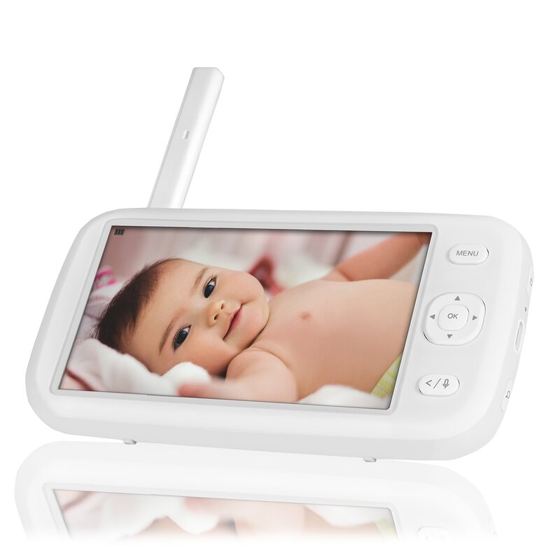 Video monitor, Lionelo, Babyline 9.1, Conexiune prin aplicatia Lionelo Smart, Pana la 8h de functionare, Comunicare bidirectionala, Cu senzor de miscare si sunete, Alb
