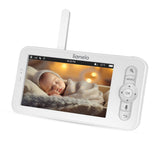 Video monitor, Lionelo, Babyline 9.2. AI, 5 inch, Camera Full HD, Zoom digital 4x, Aplicatie, Tehnologia AI cu detectare a miscarii, Recunoasterea motivului plansului, Melodii, Zgomote albe, Mod nocturn, Alb