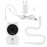 Video monitor Lionelo Babyline Smart 2.0, camera WiFi Full HD 1080p, aplicatie Lionelo Smart, comunicare bidirectionala, senzor temperatura, Alb